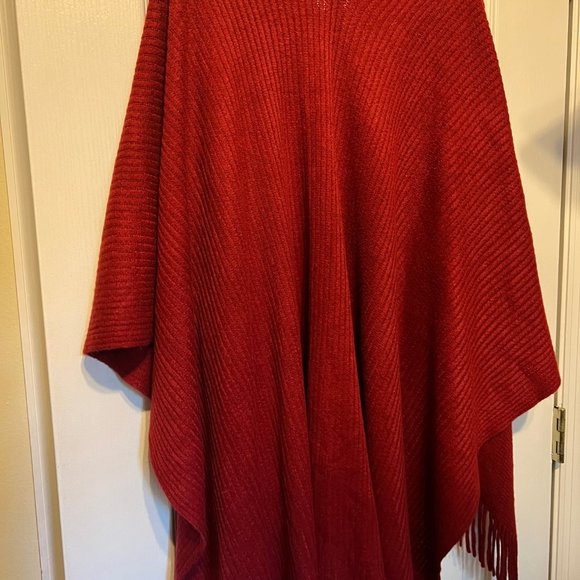 East 5th-ONE SIZE-wrap/scarf-Burnt Orange/Rusty-Fringes-Fall-Winter - Picture 8 of 9